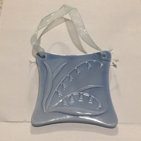 Flower tiles Hanging Decor 4 tiles Purple Blue & yellow Ceramic 5 x 5” Beauties - Picture 7 of 16